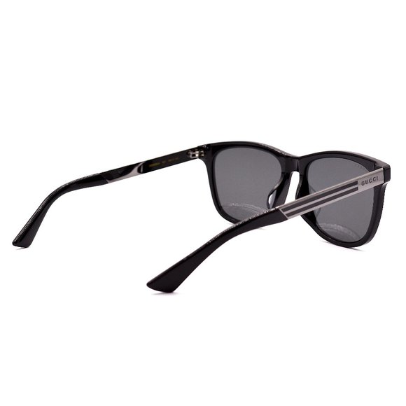 NEW GUCCI GG0695SA 001 BLACK RUTHENIUM GREY AUTHENTIC SUNGLASSES - Picture 9 of 13